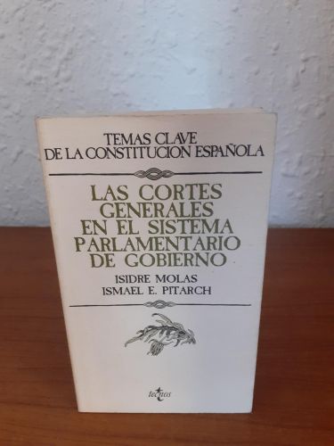 Portada del libro de Las Cortes Generales en el sistema parlamentario