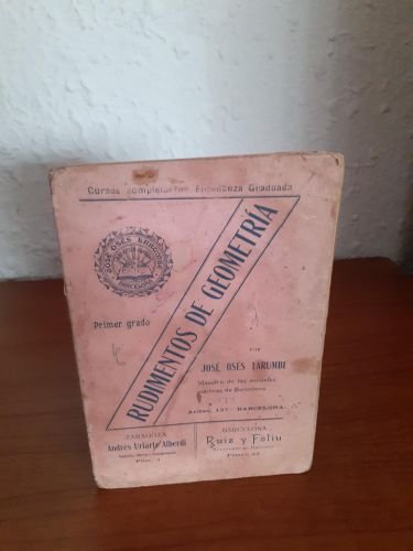 Portada del libro de Rudimentos de geometría. Primer grado