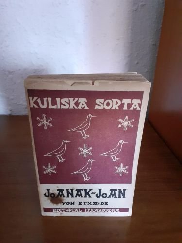 Portada del libro de Joanak-Joan piarres topez etxahun barkoxtar koblariari buruz egin eleerria
