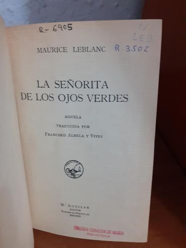 Portada del libro de La señorita de los ojos verdes