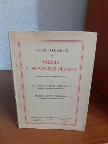 Portada del libro de Epistolario de Valera y Menéndez Pelayo