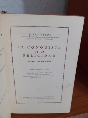 Portada del libro de La conquista de la felicidad, manual de sabiduría