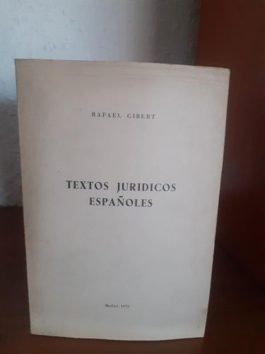 Portada del libro de Textos jurídicos españoles