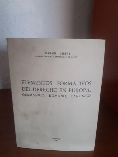 Portada del libro de Elementos formativos de derecho en Europa