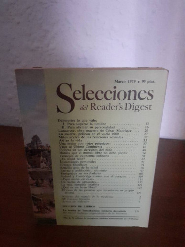 Portada del libro de SELECCIONES DEL READER'S DIGEST TOMO LXVII  Nº  460 MARZO 1979