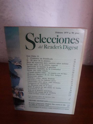 Portada del libro de SELECCIONES DEL READER'S DIGEST TOMO LXXVII Nº 459 FEBRERO 1979