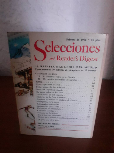 Portada del libro de SELECCIONES DEL READER'S DIGEST TOMO LXIX Nº 411 FEBRERO DE 1975