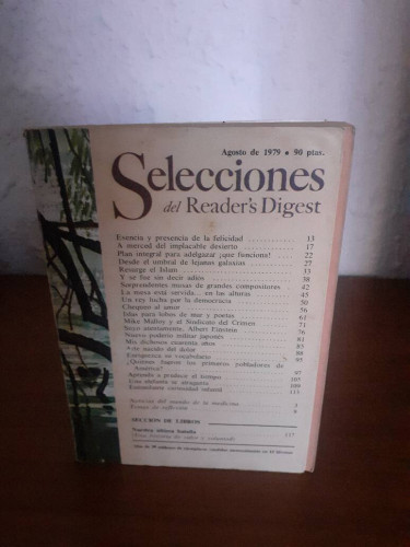 Portada del libro de SELECCIONES DEL READER'S DIGEST TOMO LXXVIII Nº 465 AGOSTO DE 1979
