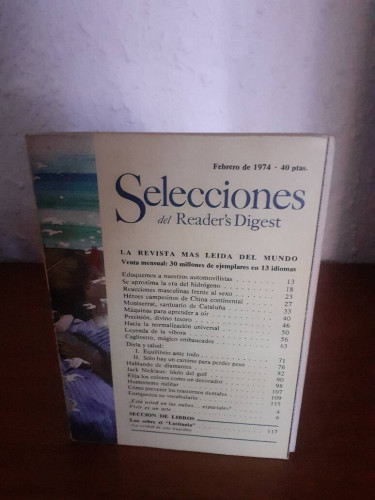Portada del libro de SELECCIONES DEL READER'S DIGEST TOMO LXVII Nº 399 FEBRERO DE 1974