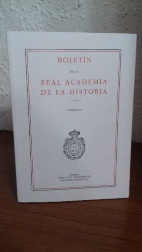 Portada del libro de BOLETIN DE LA REAL ACADEMIA DE LA HISTORIA TOMO CCVI CUADERNO III