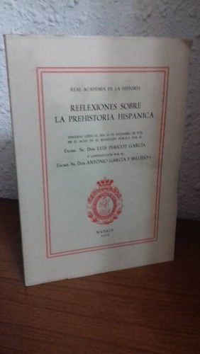 Portada del libro de REFLEXIONES SOBRE LA PREHISTORIA HISPANICA