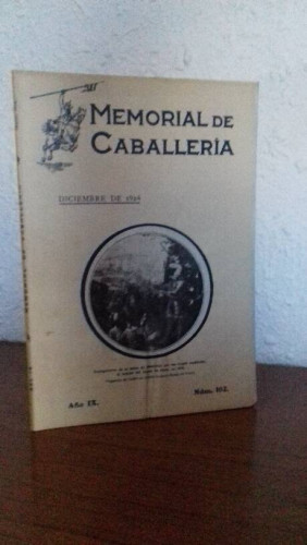 Portada del libro de MEMORIAL DE CABALLERIA AÑO IX NUM 102 DICIEMBRE DE 1924