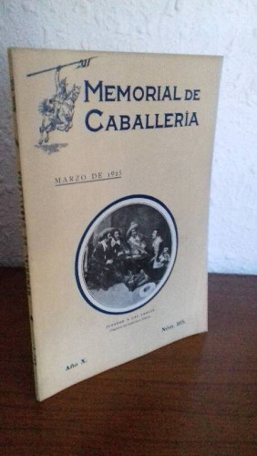 Portada del libro de MEMORIAL DE CABALLERIA AÑO X NUM 105 MARZO DE 1925