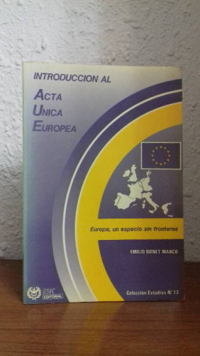 Portada del libro de INTRODUCCION AL ACTA UNICA EUROPEA