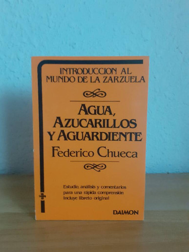 Portada del libro de AGUA AZUCARILLOS Y AGUARDIENTE