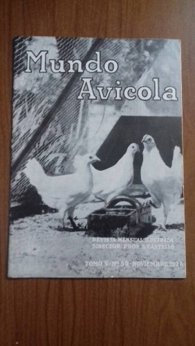 Portada del libro de MUNDO AVICOLA AÑO V NOVIEMBRE DE 1926 N 59