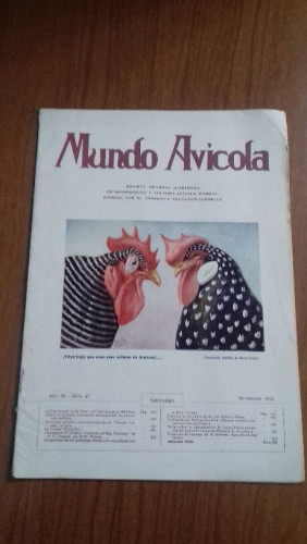 Portada del libro de MUNDO AVICOLA AÑO IV NOVIEMBRE DE 1925 N 47