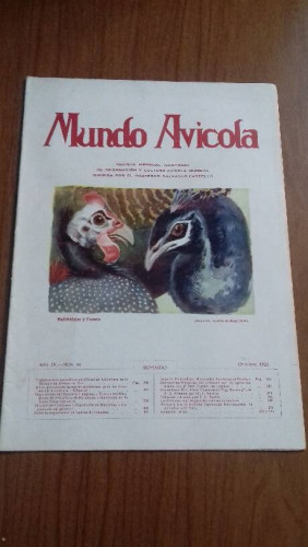 Portada del libro de MUNDO AVICOLA AÑO IV OCTUBRE DE 1925 N 46