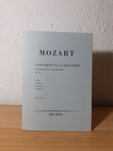 Portada del libro de CONCERTO IN LA MAGGIORE PER VIOLINO E ORCHESTRA K 219