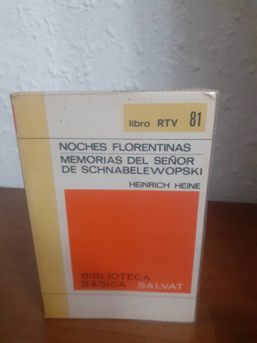 Portada del libro de NOCHES FLORENTINAS // MEMORIAS DEL SEÑOR DE SCHNABELEWOPSKI