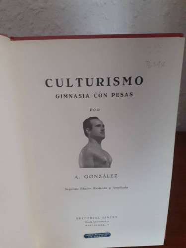 Portada del libro de CULTURISMO GIMNASIA CON PESAS