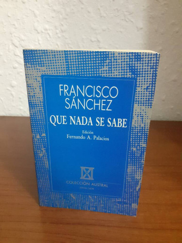 Portada del libro de QUE NADA SE SABE