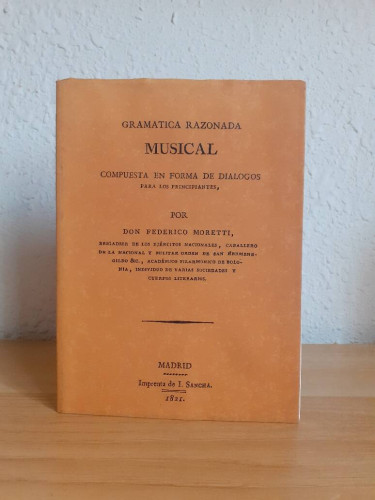 Portada del libro de GRAMATICA RAZONADA MUSICAL COMPUESTA EN FORMA DE DIALOGOS PARA LOS PRINCIPIANTES